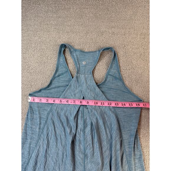 Women's Blue Racerback Tank Top - Picture 5 of 7